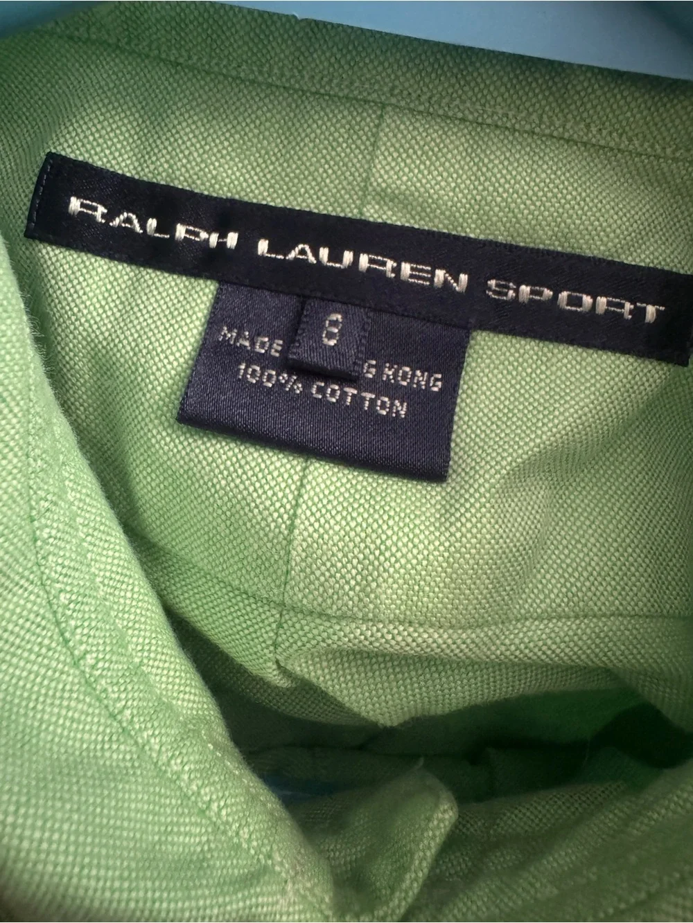 Ralph Lauren Light Green Button-Down Oxford Shirt